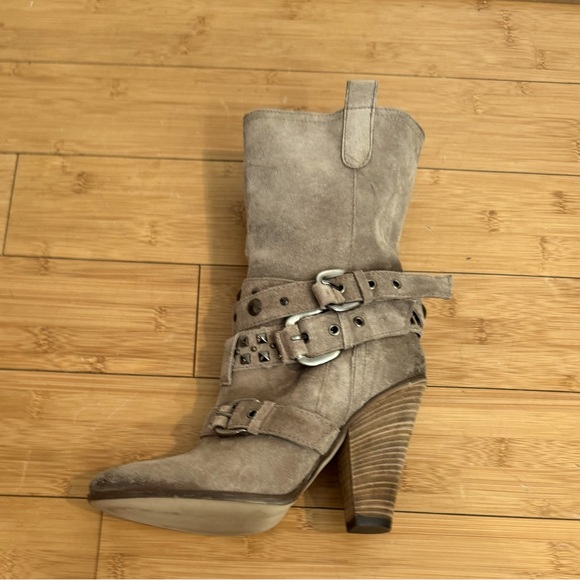 NWOB hand crafted Italian heeled boots - Picture 1 of 9